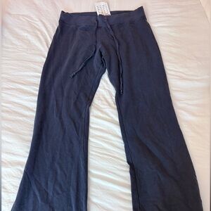 Brandy Melville Navy Wide Leg Sweat Pants